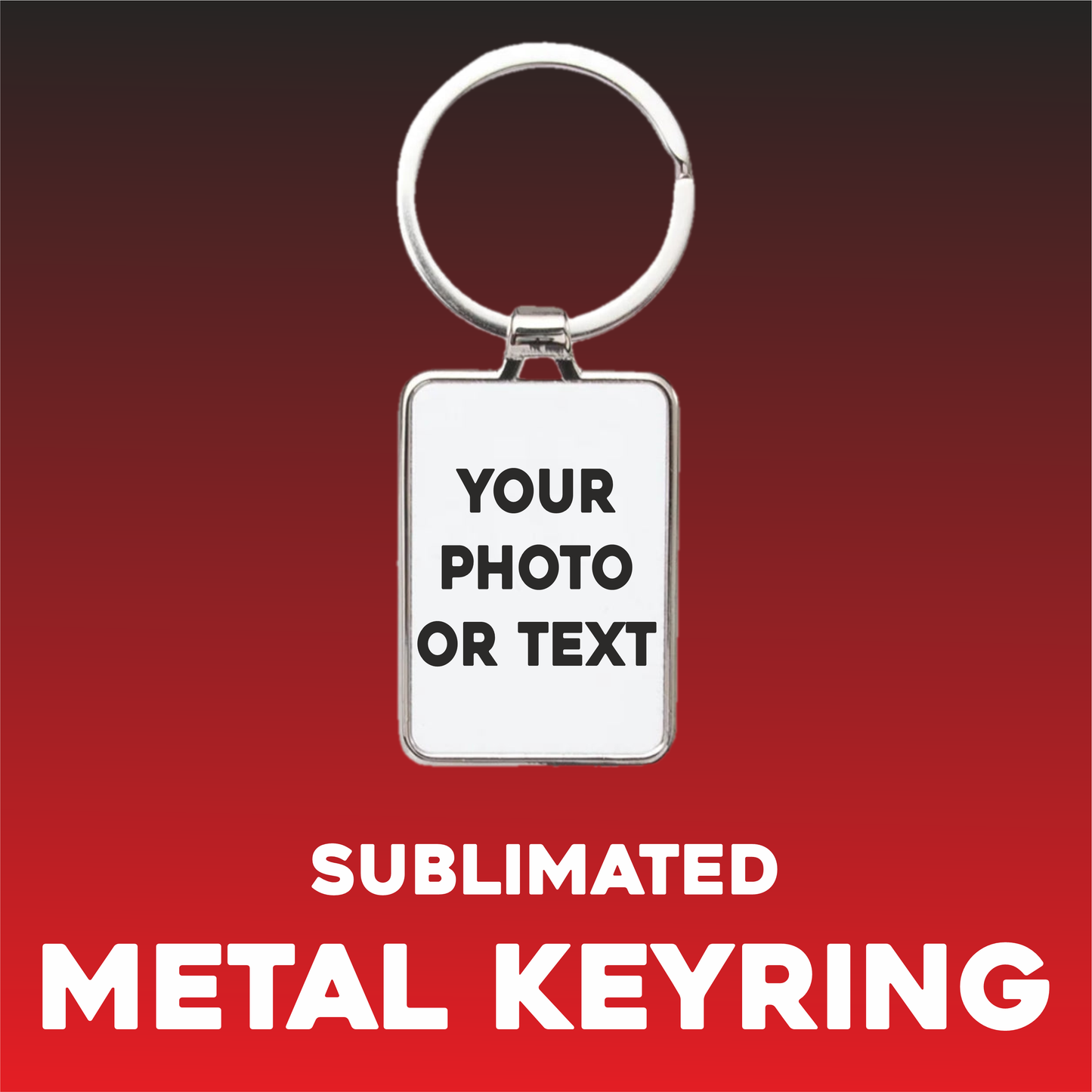 Metal Keyring Sublimated